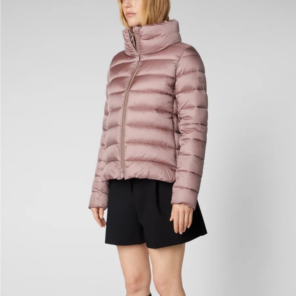 Save The Duck Elsie Short women’s Pink Puffer jacket - Picture 15 of 17